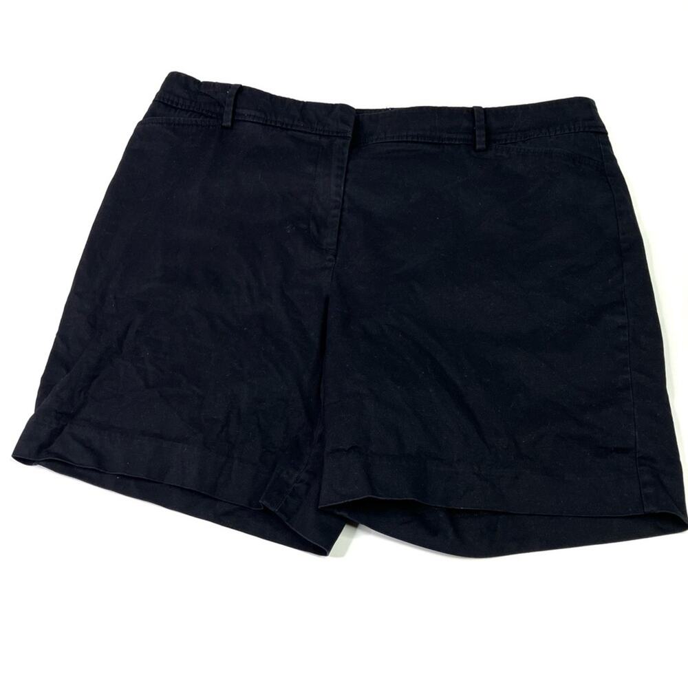 Talbots Perfect Short Black Chino Shorts Casual Cotton Womens 14